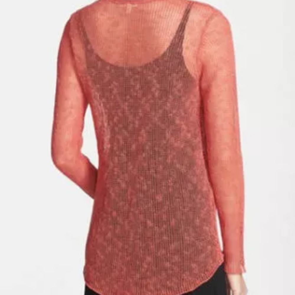 Eileen Fisher Melange Open Mesh Knit Top - Picture 8 of 8